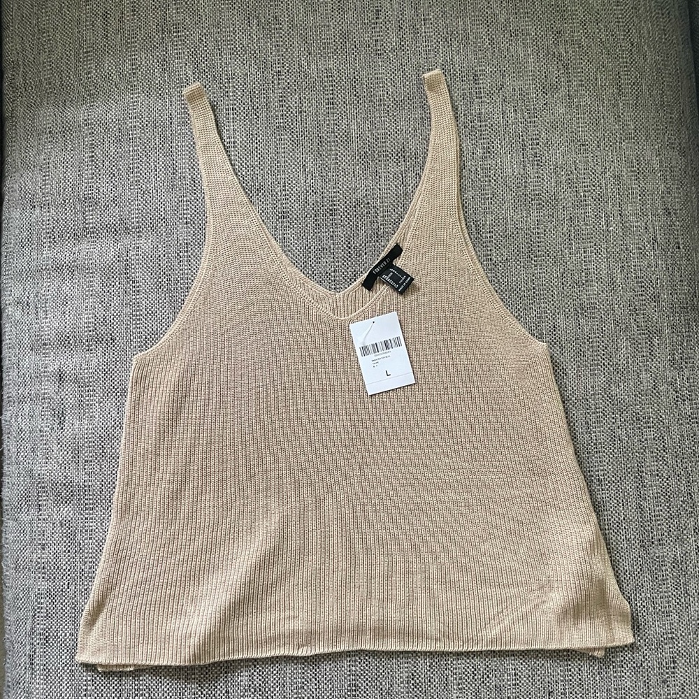 Sweater material tank top - brand new with tags size large from Forever 21.